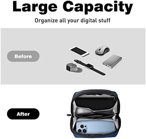 Seyahat Elektronik Organizatör, Taşınabilir Teknoloji Çantası, Elektronik Aksesuar Çantası, Şarj Cihazı Güç Bankası USB SD Kart Kulaklık