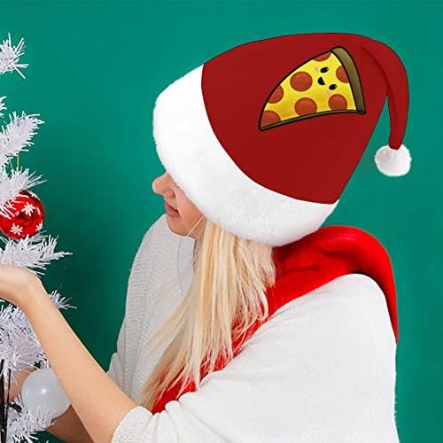 Sevimli Karikatür Pizza Noel Şapka Yumuşak Peluş Santa Kap Komik Bere Noel Yeni Yıl Şenlikli Parti için