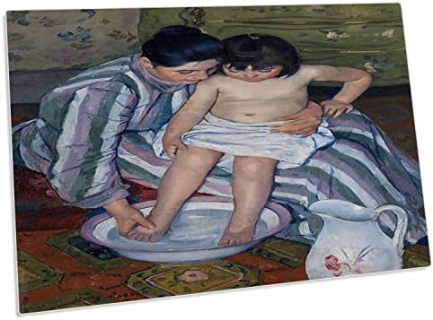 3dRose Mary Cassett tarafından Çocuk Banyosunu Boyama-Masa Pedi Yer Paspasları (dpd-49376-1)