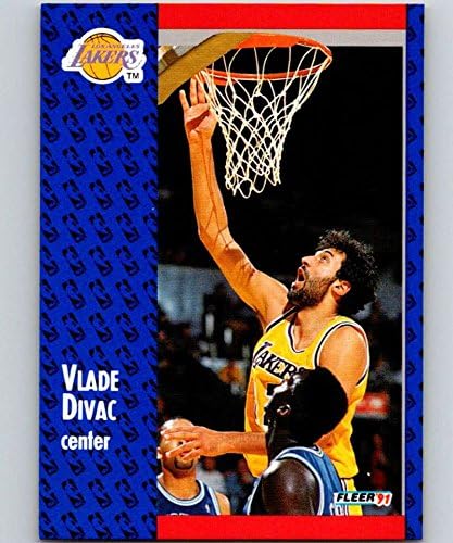 1991-92 Fleer Basketbol 97 Vlade Divac Los Angeles Lakers Fleer'den Resmi NBA Ticaret Kartı / Skybox