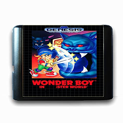 Lksya Wonder Boy Canavar Dünya 16 bit Sega MD Oyun Kartı Mega Sürücü Genesis video oyunu Konsolu (JAPON Kabuğu)
