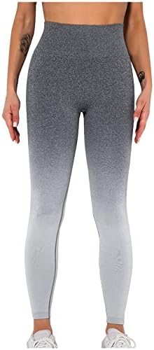 Egzersiz Tayt Kadınlar için Degrade Yüksek Belli Joggers Karın Kontrol Yumuşak Spor Yoga Pantolon Sıska Dikişsiz Ganimet Tayt