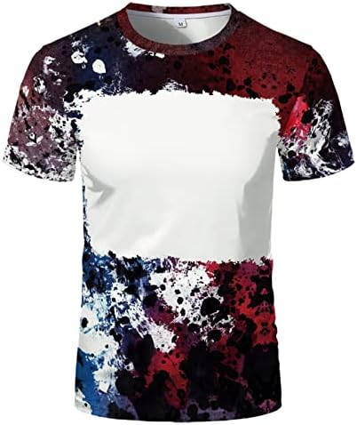 Erkekler için gömlek ABD boyutu büyük boş özel tişört ısı transferi süblimasyon Kısa Kollu Gömlek