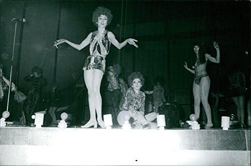 Johnny Hallyday gösterisinin vintage fotoğrafı.