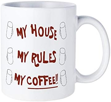 Benim Ev Benim Kuralları Benim Kahve Kupa Bıçaklar Beyaz Kahve Kupa Ev Seramik Ofis çay bardağı