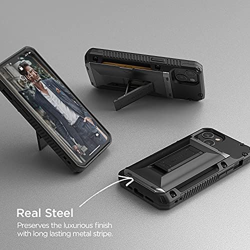 VRS tasarım Damda Glide Hibrid, Fonksiyonel Sağlam Kılıf iPhone 13 için Uyumlu Kılıf (2021) Siyah