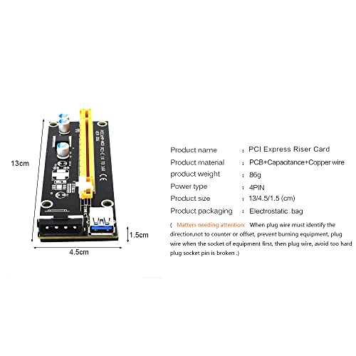 1 adet PCI-E Yükseltici 009 s / 010 Artı Kart PCIE PCI E Genişletici USB 3.0 SATA 4Pin Molex Adaptör Kablosu Madencilik Yükseltici