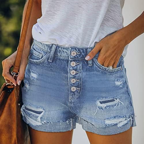 LARIAU Streç Kot Kadınlar için Klasik Mavi Rahat Elastik Orta Kısa Cepler Y2K Streç Kot Pantolon Pantolon