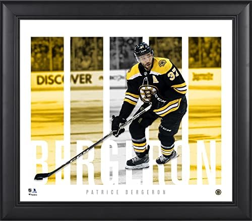 Patrice Bergeron Boston Bruins Çerçeveli 15 x 17 Oyuncu Paneli Kolajı-NHL Oyuncu Plakları ve Kolajları