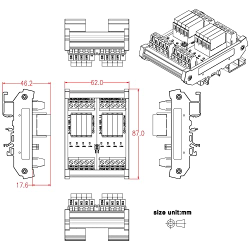 DIN Ray Dağı AC / DC 5 V 12 V 24 V SPST-NO 5Amp güç rölesi Modülü (AC / DC 5 V, 8 Kanal)