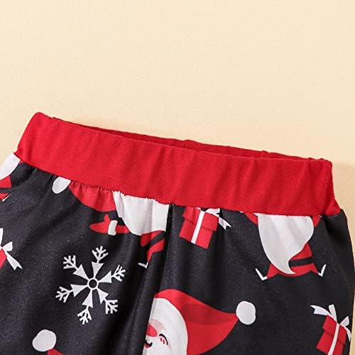 Sevimli Kıyafet Kız Yürüyor Boys Kız Noel Uzun Kollu Santa Karikatür Geyik Baskılar Hoodie T Shirt (Kırmızı, 18-24 Ay)