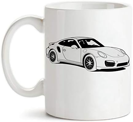 PerfectPrintedAQA-Porsche 911 Turbo S Tipi 991 Kupa, 11 oz Seramik Kahve Kupa / Fincan / Drinkware, Parlak