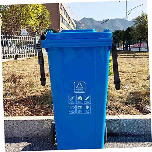 CLİSPEED 4 Adet çöp tenekesi Kayış Siyah bel kemeri Açık çöp tenekesi Kayış Ayarlanabilir Kayış Açık Çöp Tenekesi çöp tenekesi Bağlantı