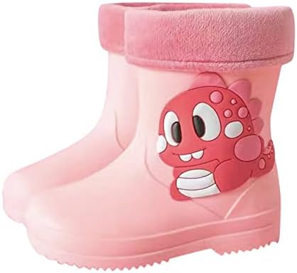 Klasik Çocuk Rainboots PVC Kauçuk Polar Çocuk su ayakkabısı Su Geçirmez yağmur çizmeleri Çocuklar Yenidoğan Kız Ayakkabı