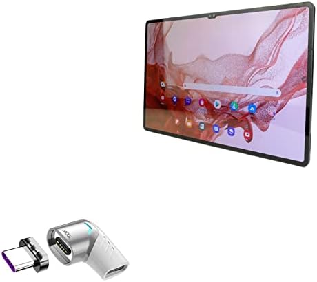 Samsung Galaxy Tab S8 Ultra ile Uyumlu BoxWave Adaptörü (Boxwave'den Adaptör) - MagnetoSnap PD Açılı Adaptör, Manyetik PD Açılı Şarj
