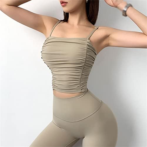 CXDTBH Pilili Bel Toplama Çıplak Spor İç Çamaşırı kadın Parça Seksi Kaşkorse Yoga Tank Top egzersiz kıyafeti (Renk: D, Boyut: Lcode)