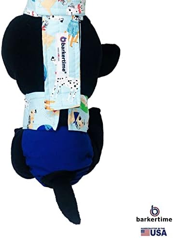 Barkertime Moda Köpek Teal Mavi Kaçış Geçirmez Su Geçirmez Premium Köpek Bezi Genel, XXL, Kuyruk Deliği Olmadan-abd'de yapılan