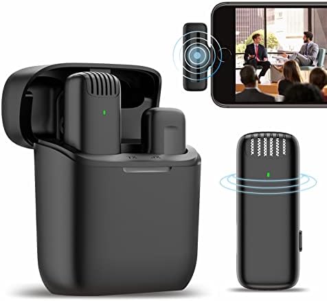 Iphone iPad için Kablosuz Yaka Mikrofonu, Video Kaydı için Şarj Kılıflı Tak Çalıştır Yaka Mikrofonu, TikTok için Mini Kablosuz Mikrofon,