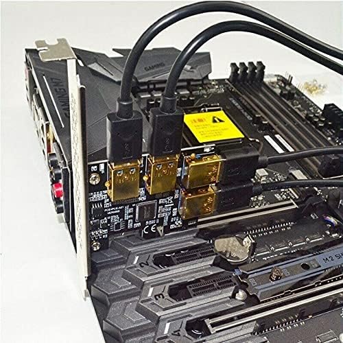 Konnektörler 4 Port PCIe Yükseltici adaptör panosu PCI-E 1x ila 4 USB 3.0 PCI-E Rabbet GPU Yükseltici Genişletici Ethereum ETH / Monero