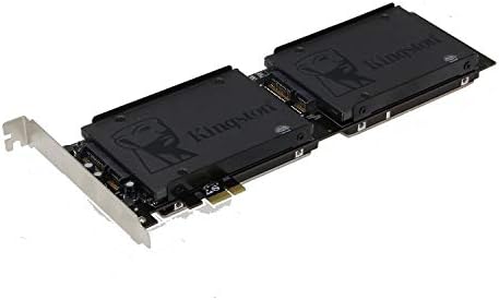 Sedna PCI Express (PCIe) Çift 2.5 inç SATA III (6G) SSD Adaptörü (Genişletilmiş Tek Taraflı SSD Versiyonu) (dahili Güç Devresi ile,