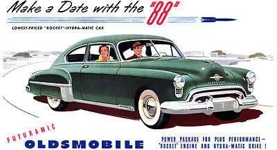 1949 Oldsmobile 88 Futuramic-Promosyon Reklam Mıknatısı