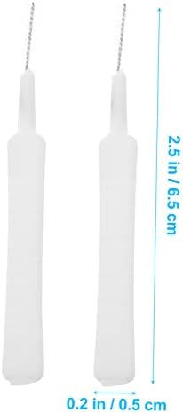 Cabilock 80 adet Duş Temizleme Fırçası Plastik Küçük Fırça Küçük Delik Beyaz