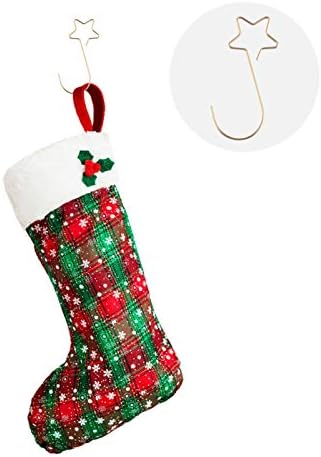 TOYANDONA Şömine Mantel Dekor 40 adet Noel Çorap Tutucular Kalp Şekli manto kancaları Askı Noel Güvenlik Kavrama Çorap Klip Noel Partisi