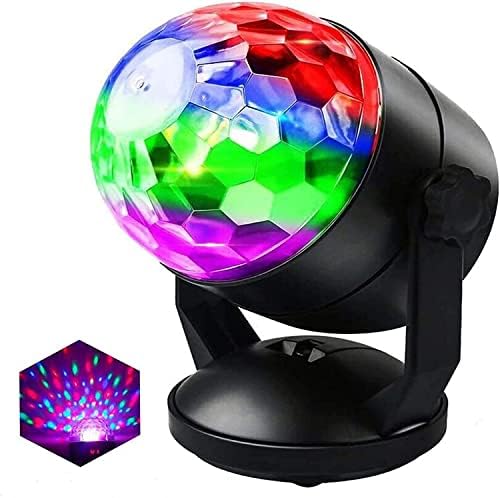 Ses aktif parti ışıkları uzaktan kumanda ile Dj aydınlatma, RGB disko topu ışık, Strobe lambası 7 modları sahne Par ışık ev odası için