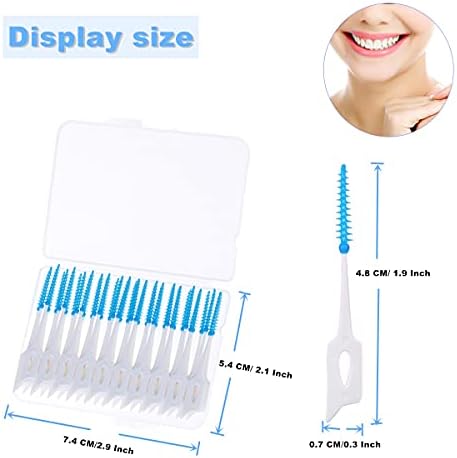 120 Adet Tek Kullanımlık Interdental Fırça Kürdan Diş Diş Temizleme Aracı Oral Derin Temiz Sağlık (Beyaz-Mavi)