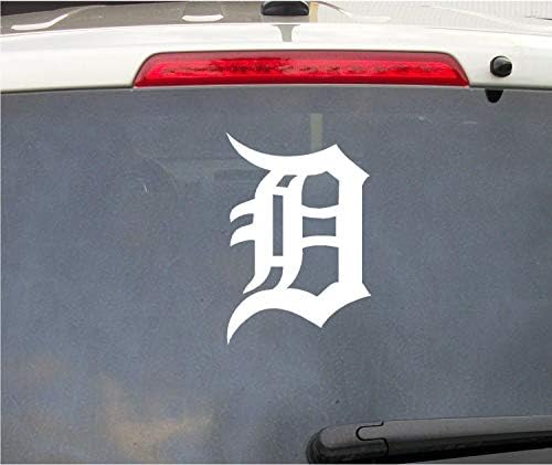 Detroit Michigan State 6 Uzun Boylu D İlk Logo Sembolü Kalıp Kesim Çıkartması Arabalar için Dizüstü Bilgisayarlar Tabletler Kaykay-Beyaz