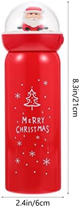 LIOOBO Su Şişesi Merry Christmas Ağacı Desen Vakum Yalıtımlı Paslanmaz Çelik, Güzel Paslanmaz Çelik Bardak, Soğuk veya Sıcak Su Şişesi