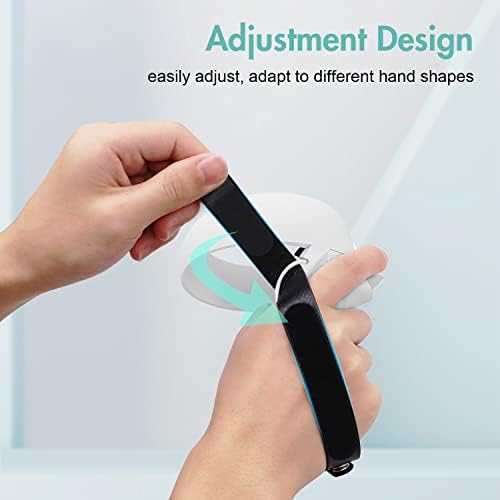 UPOK Alternatif Denetleyici Sapları Oculus / Metal Görev 2 Aksesuarları pil bölmesi kapakları Premium Ayarlanabilir Bilek Knuckle deri