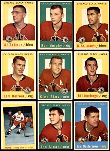 1959-60 Topps Chicago Blackhawks Takım Setine Yakın Chicago Blackhawks (Set) VG / ESKİ Blackhawks