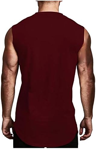 Ymosrh erkek Kolsuz Gömlek spor salonu için üst giyim Düz Renk Koşu eğitim yeleği Tank Top