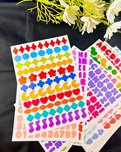 16 Levhalar Alfabe Mektubu ve Numarası Çıkartmalar Renkli Mektup Çıkartmalar Kendinden Yapışkanlı Scrapbooking Sticker Harfler Dekoratif