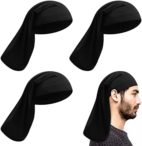 4 Adet Unisex Dreadlock Kap Siyah Uzun Saç Dreads Başkanı Wrap Uyku Şapka Kaput Çorap Kapaklar Erkekler Kadınlar için