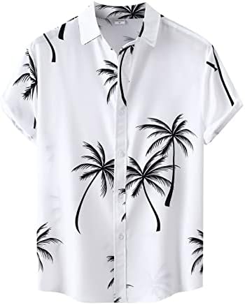 TODOZO Çiçek Kısa Kollu Gömlek erkek Yaz Plaj Tarzı Rahat Rahat Tembel Gömlek giyisi Erkekler