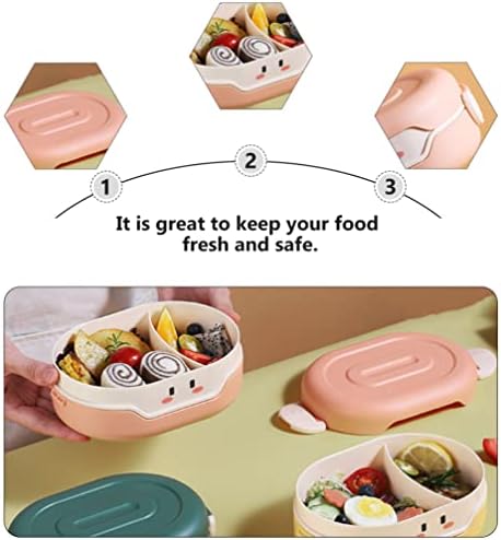 UPKOCH Çocuklar Aperatif Konteyner Taşınabilir Çocuklar Öğle Yemeği saklama kutusu: Plastik İstiflenebilir Bento Kutuları Açık Gıda