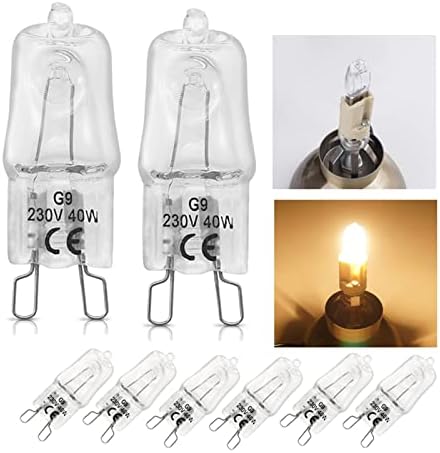 MZUHİ YFlifangting 2/10 ADET 40W Eko Halojen ampuller LED Lamba Ampuller Enerji Verimli Takılı Boncuk Kristal Lamba Ev İç aydınlatma