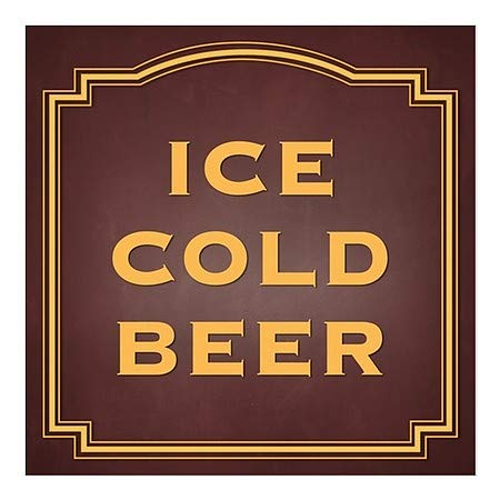 CGSıgnLab / Buz Gibi Bira-Klasik Kahverengi Pencere Kaplaması | 24 x24