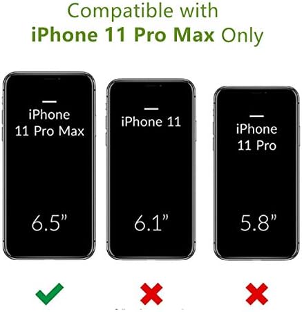 Jaorty Crossbody Cüzdan iPhone 11 Pro Max Durumda Ayarlanabilir Kordon Askısı Kart Tutucu 6.5, PU Deri Fermuarlı çanta Çanta Kickstand