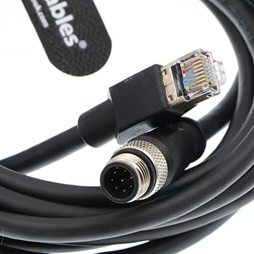 Cognex 3M Alvin'in Kabloları için M12 8-Pin Erkek A-Kodundan RJ45 Ethernet Kablosuna