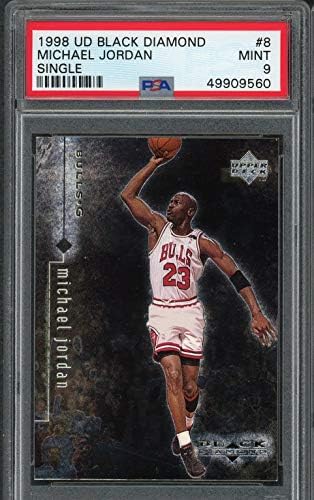 Michael Jordan 1998 Üst Güverte Siyah Elmas Basketbol Kartı 8 Kademeli PSA 9 NANE