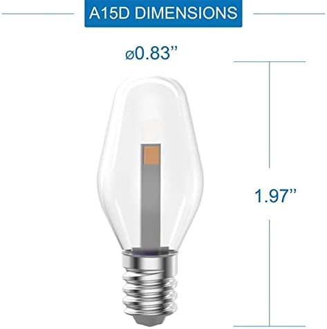 Büyük Değer LED C7 Gece Ampulleri, Yumuşak Beyaz (2700K), Şeffaf, Şamdan Tabanı, E12, Kısılabilir Değil, 0,75 Watt (4 Watt Eşdeğeri),
