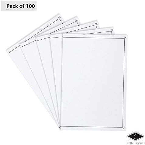 Karton Fotoğraf Klasörü 5x7 (100 Paket) - Güzel Gümüş Tasarımlı Beyaz Kart Klasörü - Düğün Resimleri, Bebek, Mezuniyet, Arkadaşlar