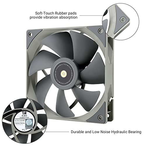 Thermalright TL-G12 120mm CPU Fan, bilgisayar kasası Fan, Sessiz 4pin PWM PC Fan, 1500 RPM, soğutucu Fan, hidrolik Rulman CPU Soğutma