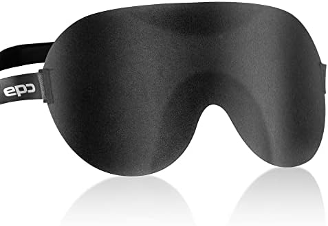 3D Uyku Göz Maskesi Erkekler ve Kadınlar için Seyahat Yoga Şekerleme, Siyah