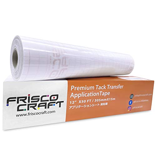 Frisco Craft Premium Şeffaf Transfer Kağıdı Bandı - Siluet Cameo'nun Mükemmel Hizalanması için Uygulama Bandı Rulosu, Çıkartmalar için