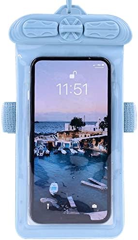 Vaxson telefon kılıfı ile Uyumlu DOOGEE Y9 Artı Su Geçirmez Kılıfı Kuru Çanta [Ekran Koruyucu Film ] Mavi