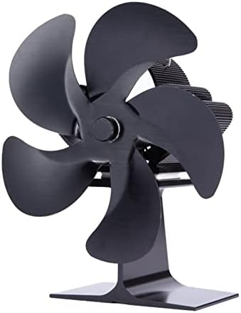 Uongfi siyah şömine 5 ısı Powered soba Fan günlük ahşap brülör çevre dostu sessiz Fan ev verimli ısı dağılımı ısı fanı (renk: bronz)